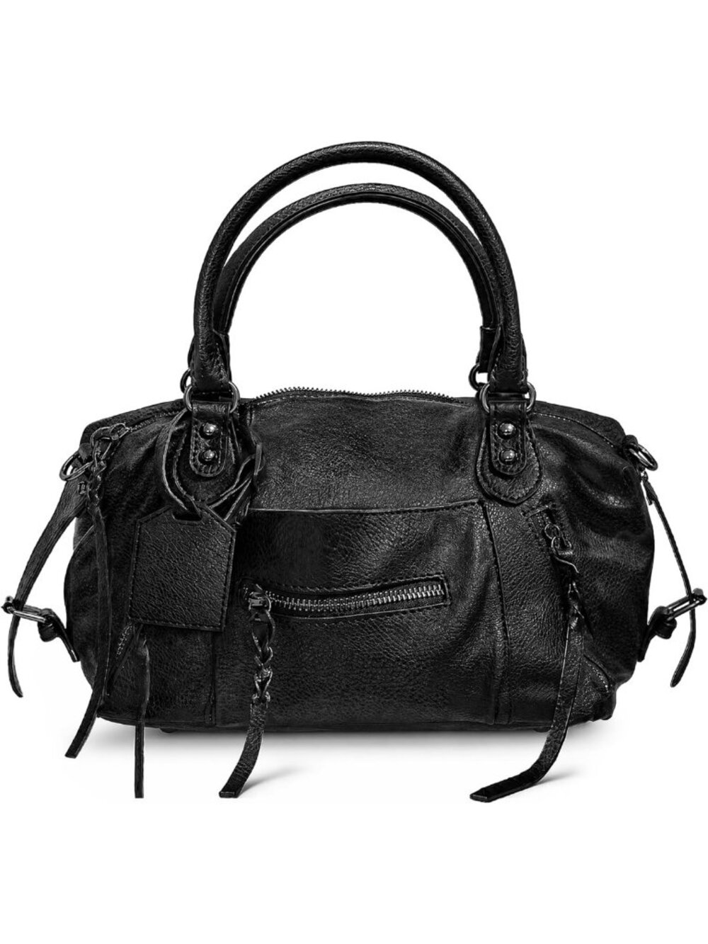 Vegan Leather Mini City Tote Bag - Stylish Hobo Handbag for Women, Small